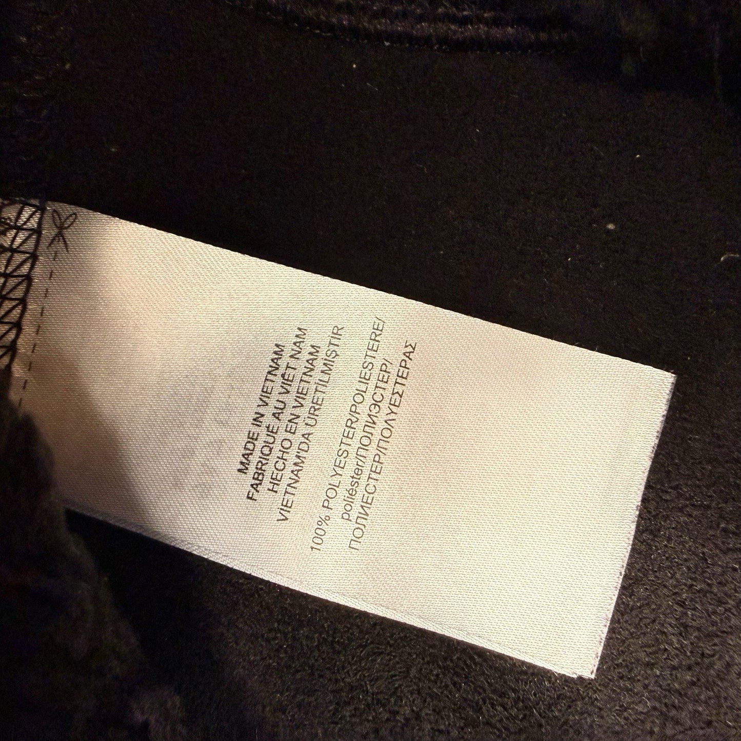 Lauren Ralph Lauren Black Sherpa Vest L Gold Zip Y2K Preppy Fleece Women's