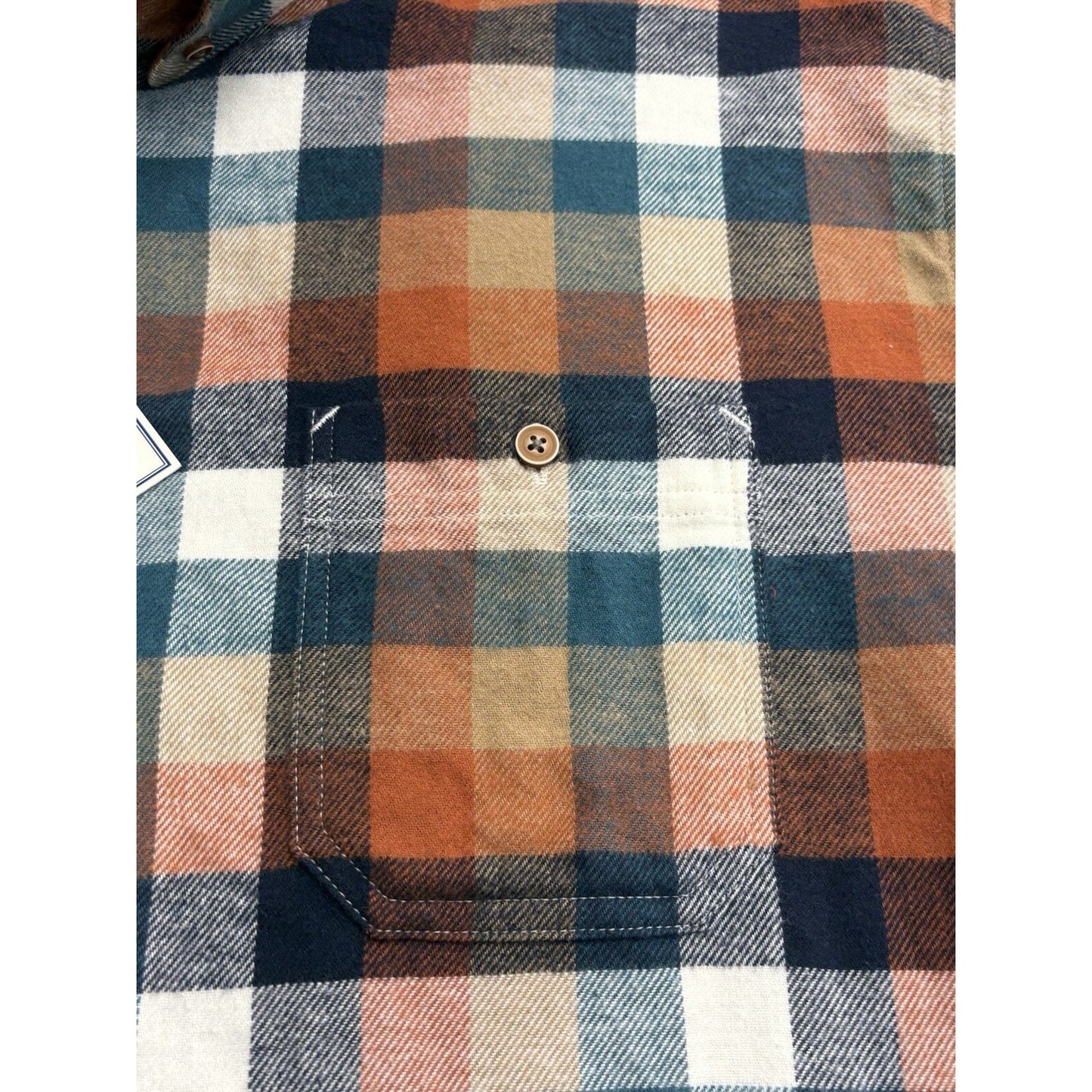 NWT's ROWM Portuguese Button Down Multi Men's Orange, Blue, White 4XB $89.50