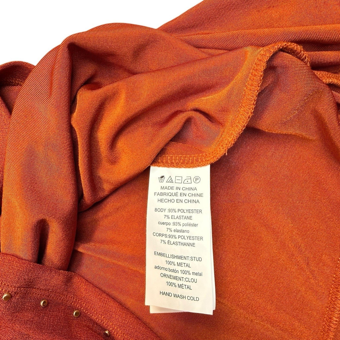 Michael Kors Orange Studded Ruffle Dress Size S Women's