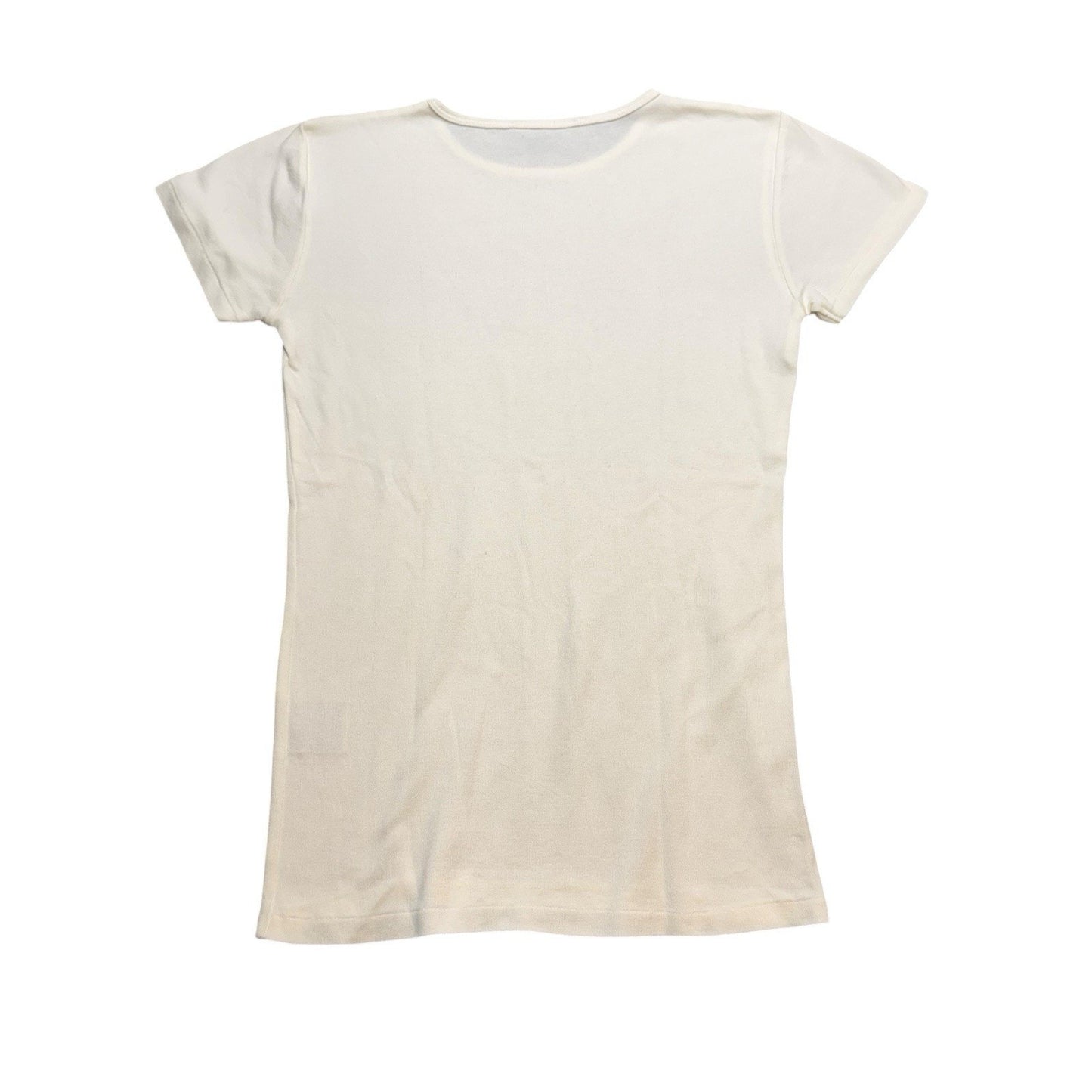 Vintage Y2K Ralph Lauren Big Pony T-Shirt Women’s M White Yellow Pony USA Cotton