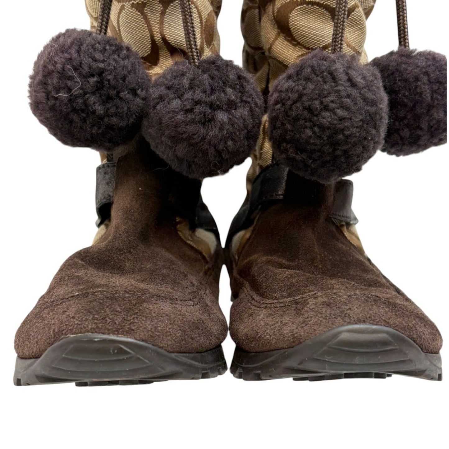 Coach Women's Size 6 1/2 Juniper Suede Winter Brown Boots Shoes
