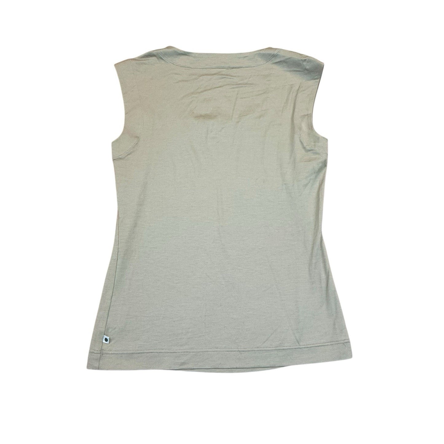 Akris Punto Beige Sleeveless Square Neck Top Women's M Blouse