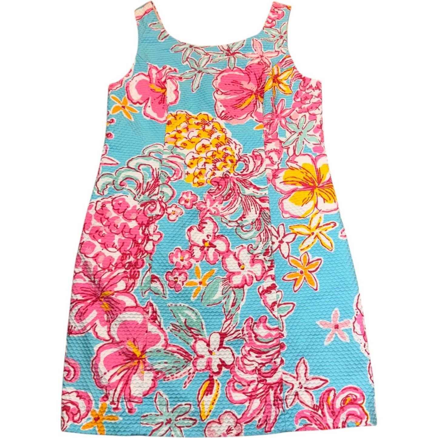 Lilly Pulitzer Women's Size 6 Sleeveless Pull-On A-Line Floral Dress 100% Cotton