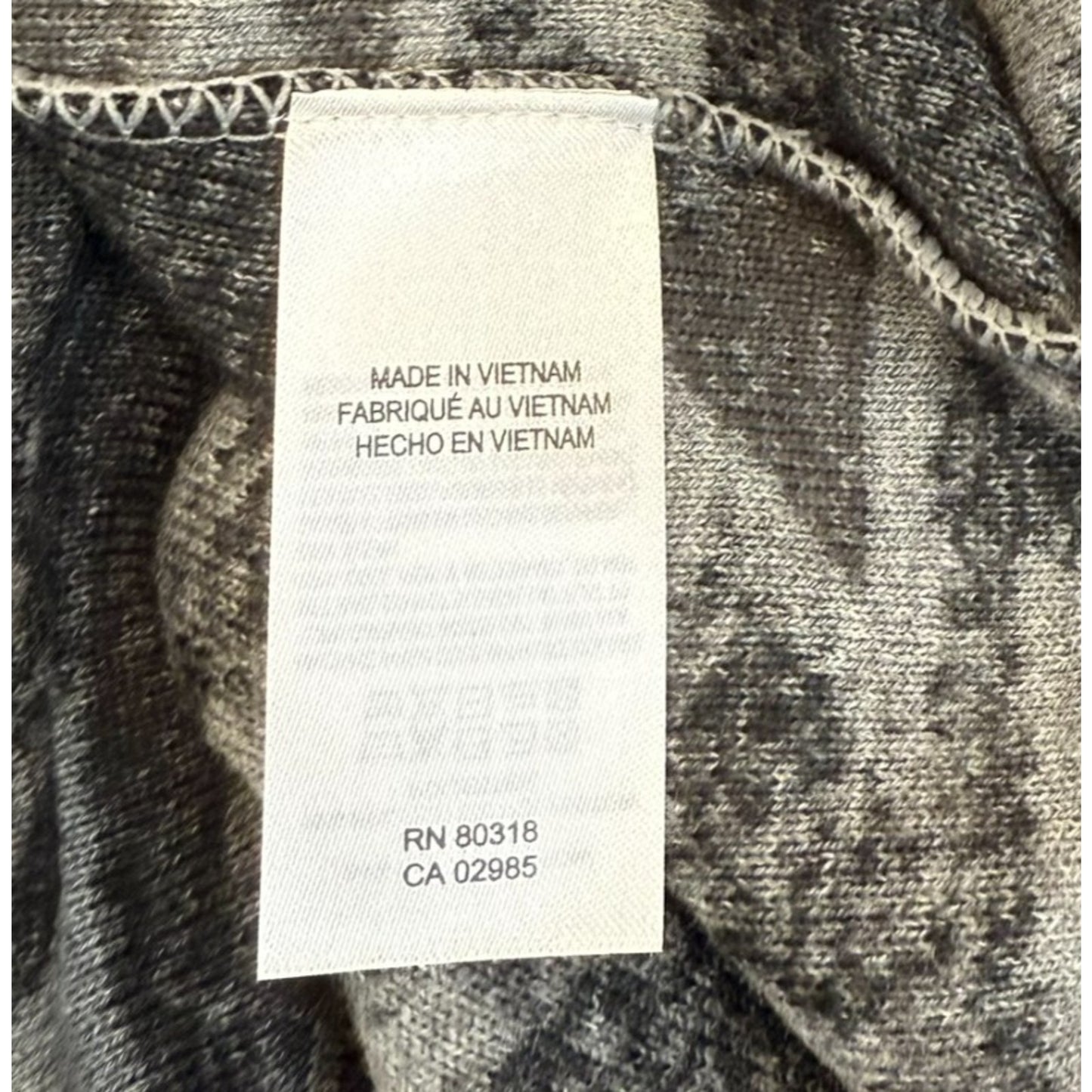 NEW Lucky Brand Women's Open Front Cardigan SP Small Petite Aztec Gray Sweater