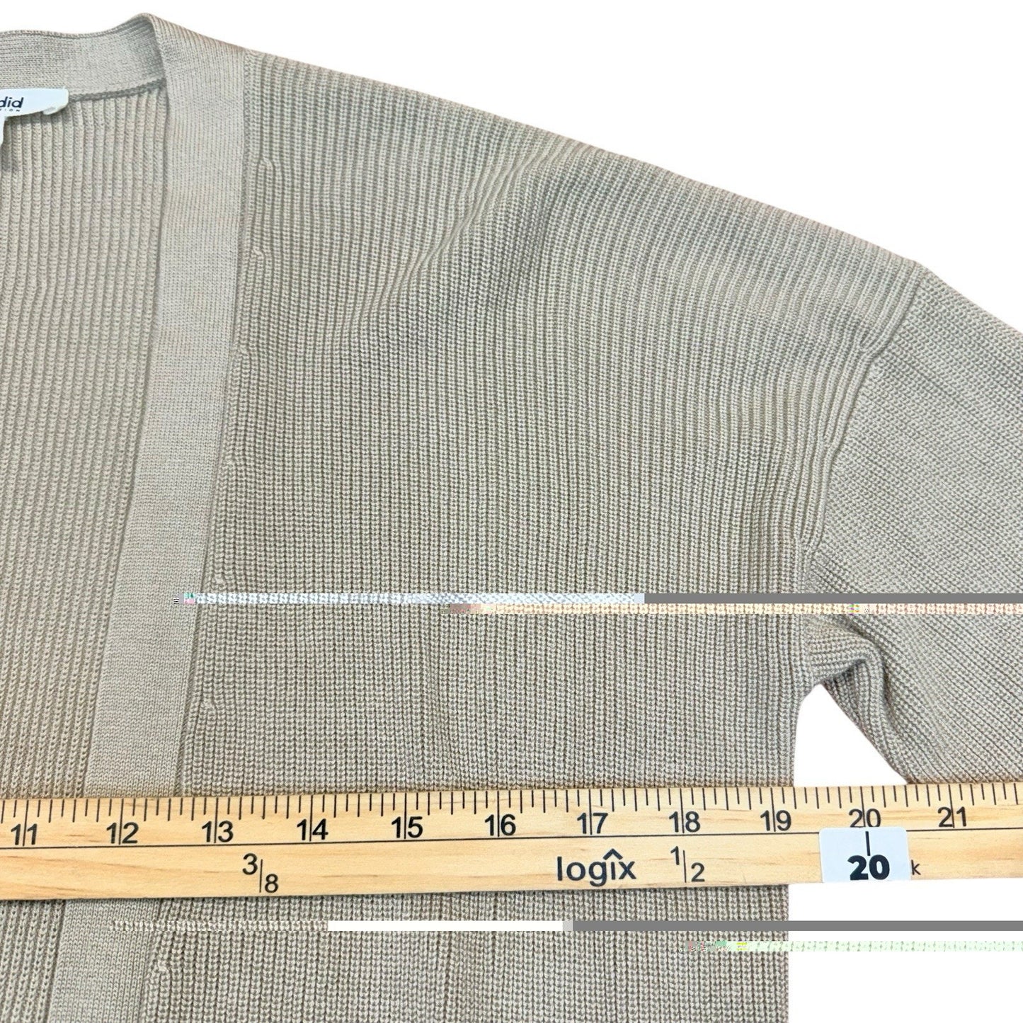 Splendid Colorblock Open Cardigan Beige White Size S Women's