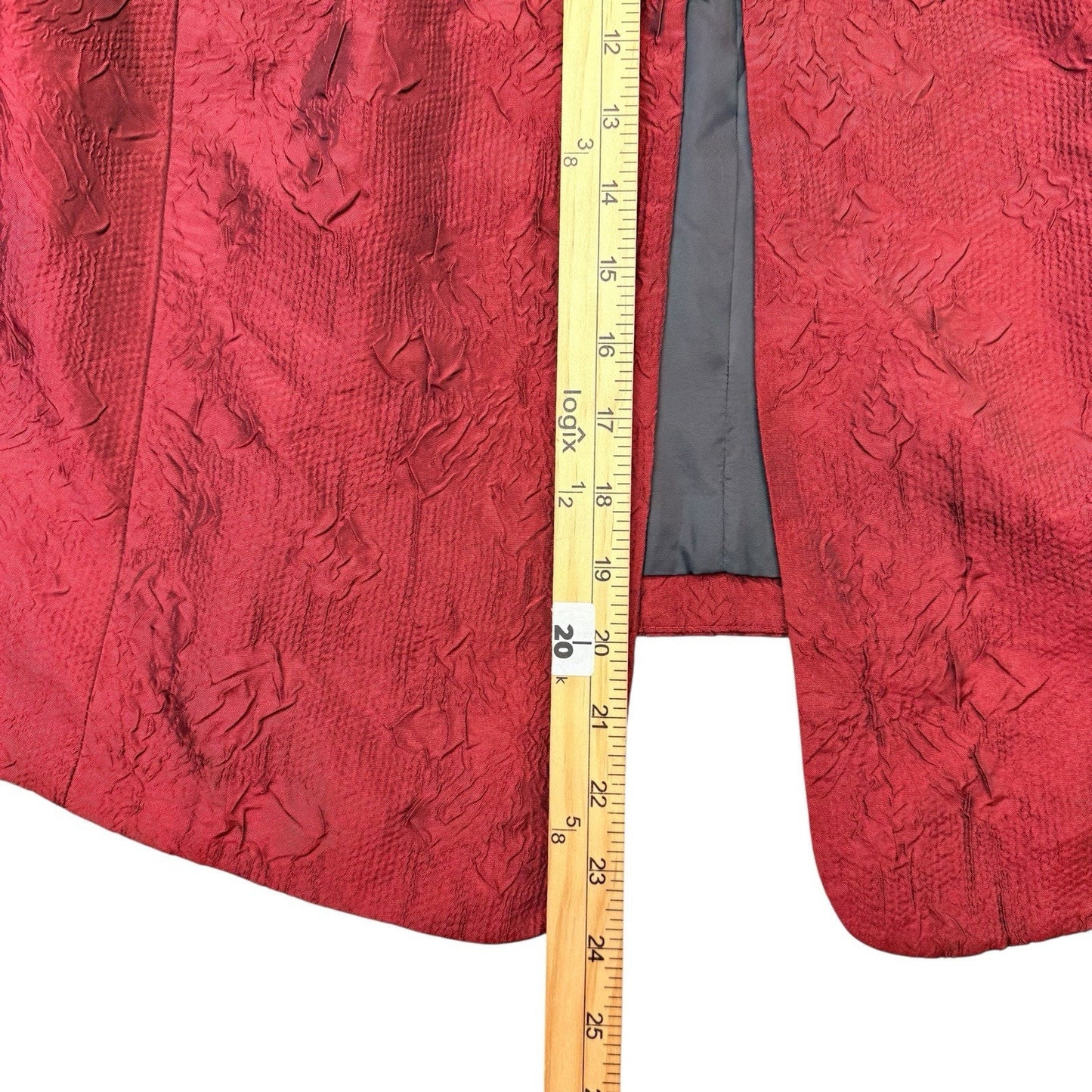 Isaac Mizrahi Red Textured Cropped Jacket PL NWT Women's