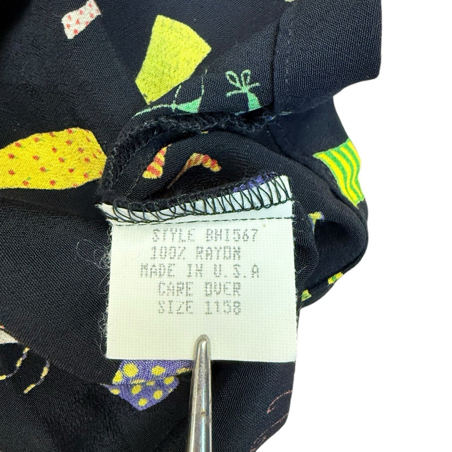 David Dart Novelty Print Sleeveless Dress Women's P Navy Colorful Shift