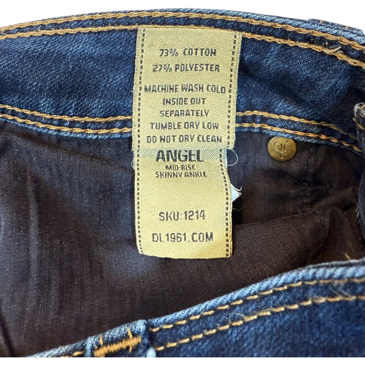 DL1961 Angel Bootcut Women’s Size 27 Dark Wash Stretch Jeans Made in USA