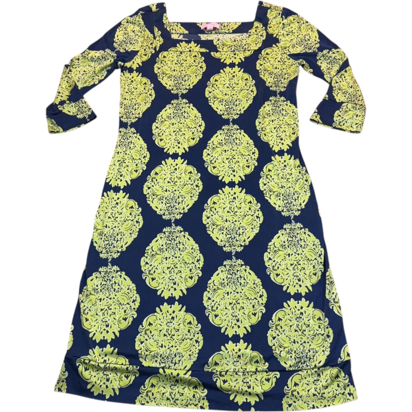 Lilly Pulitzer Women's Size 10 Pull-On Shift Dress Square Neckline 100% Silk