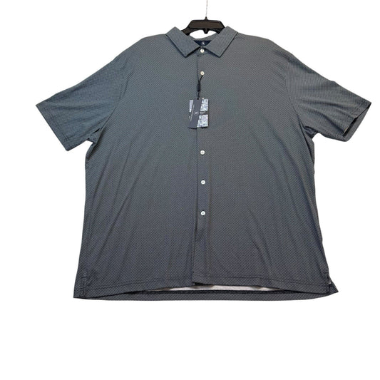 Hart Schaffner Marx Blueprint Shirt XXL NWT HartSoft Luxury Cotton Gray/Black Men's Polo's