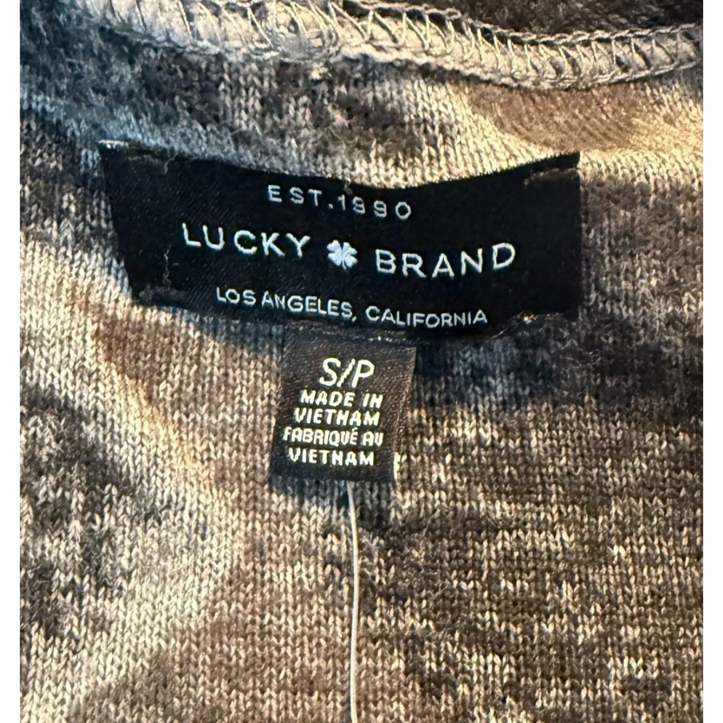 NEW Lucky Brand Women's Open Front Cardigan SP Small Petite Aztec Gray Sweater