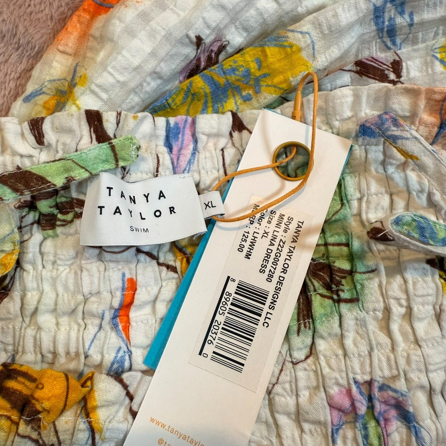 Tanya Taylor Swim Mini Lina Dress Girl's XL Floral Cotton Sundress NWT $125