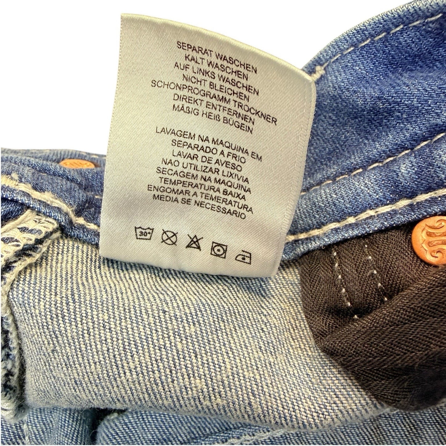 Miss Me Embroidered Patch Jeans Size 30 Distressed Floral Denim Women's