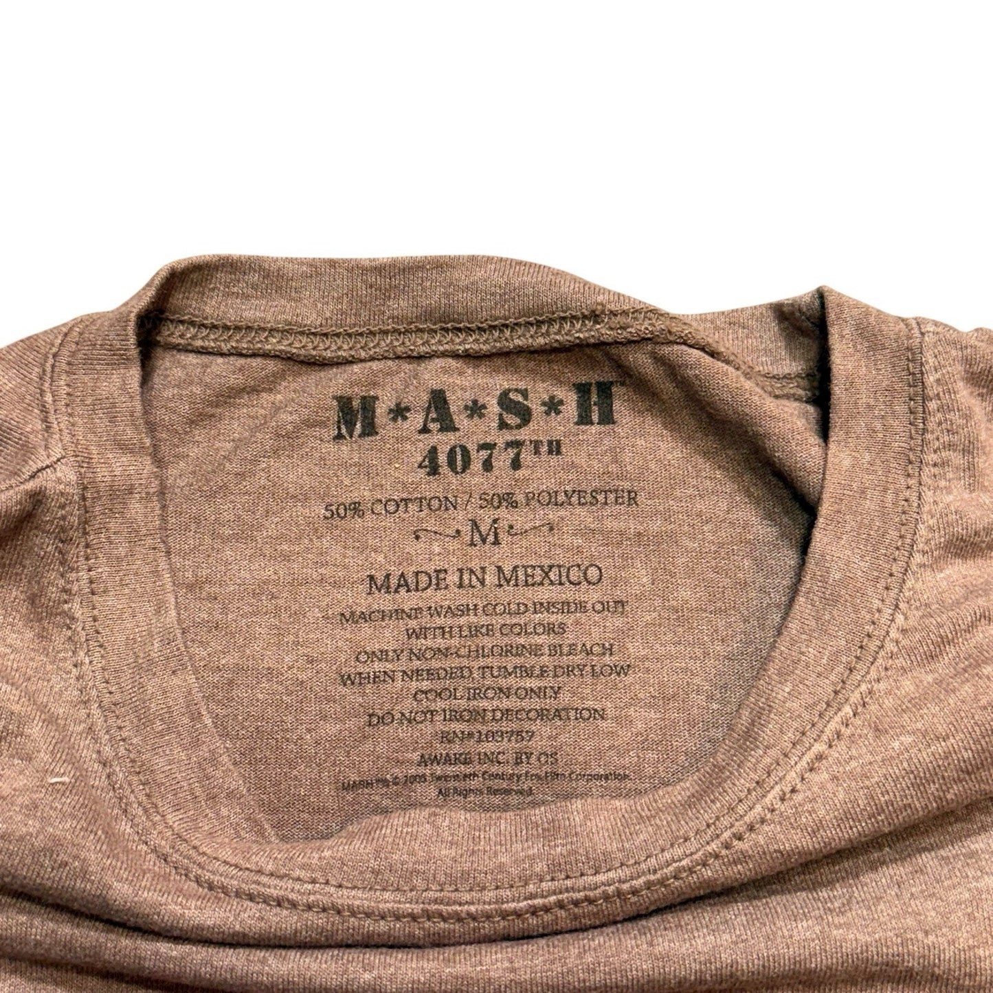 Vintage 1981 M.A.S.H 4077th TV Show Brown T-Shirt Short Sleeve Women’s Medium