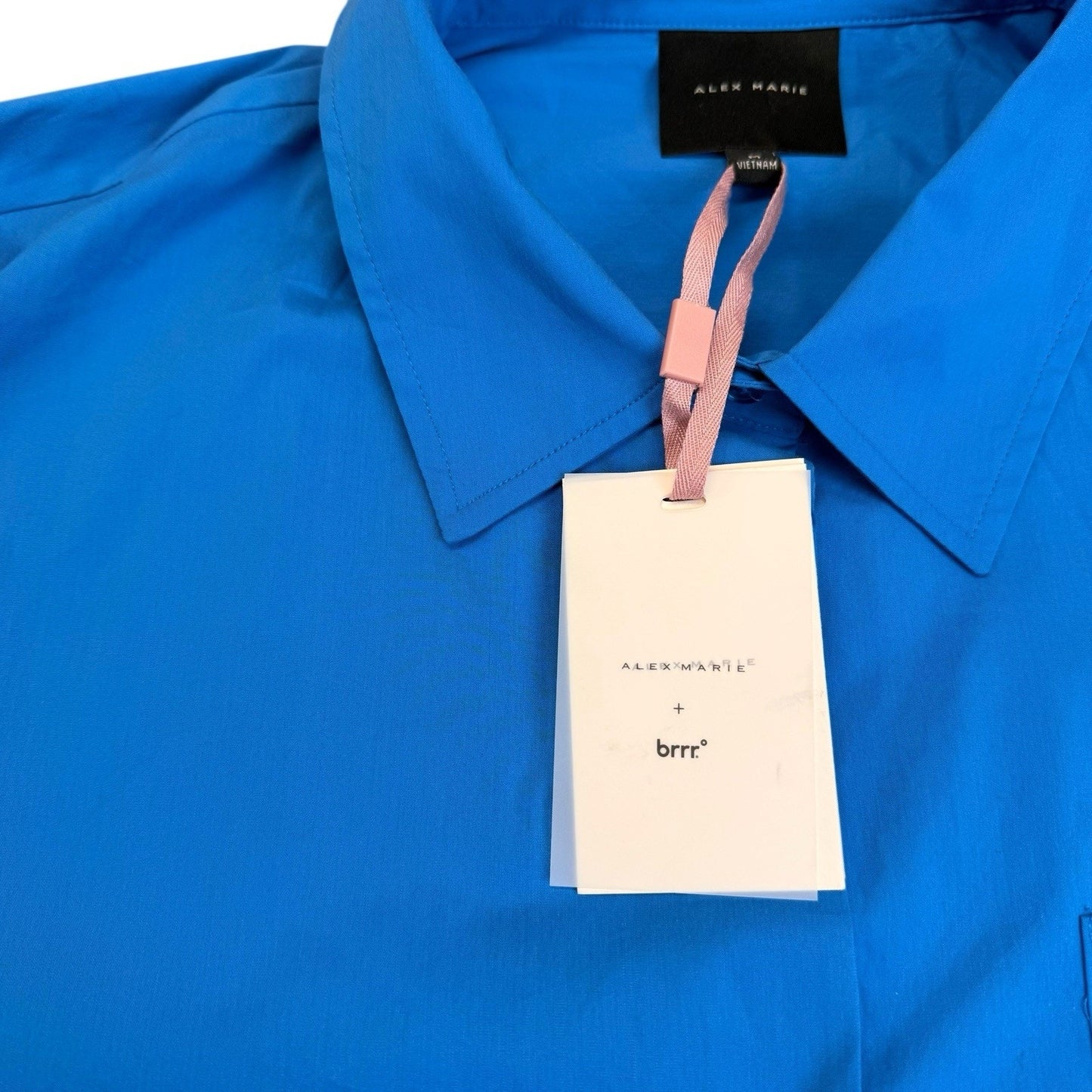 Alex Marie Blue Button Front Shirt Women’s Medium Long Sleeve Classic Fit Blouse
