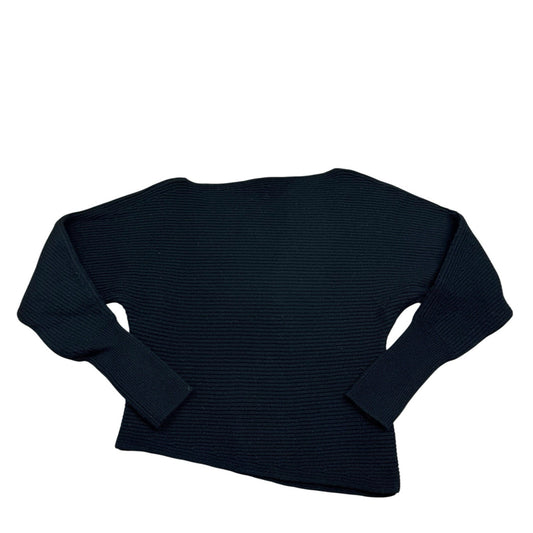 INTERMIX 100% Cashmere Ribbed V Neck Sweater Black S Women's