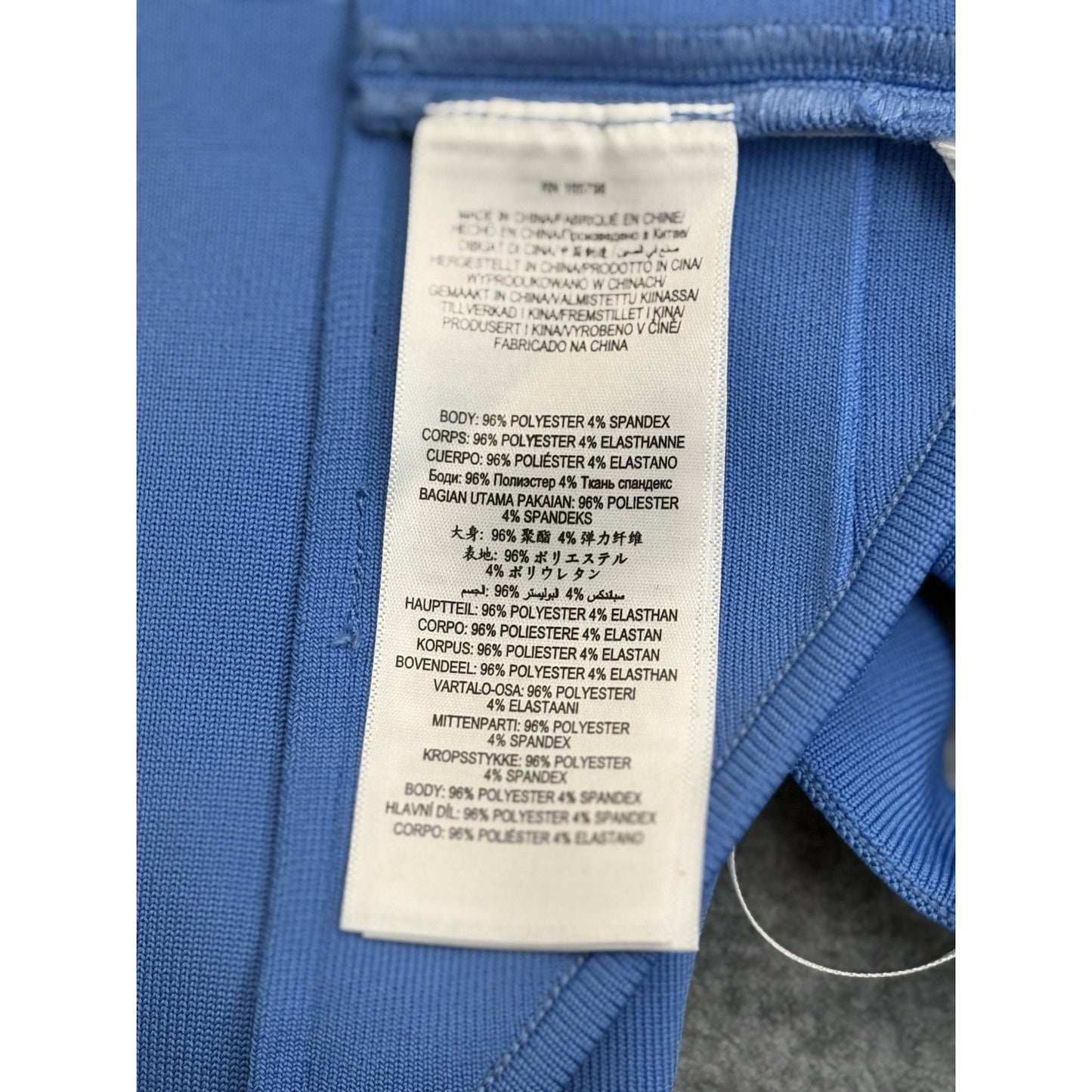 HERVÉ By HERVE LEGER Women's Blouse Halter Neck Open Back Cropped Tank Top Blue LRG NEW