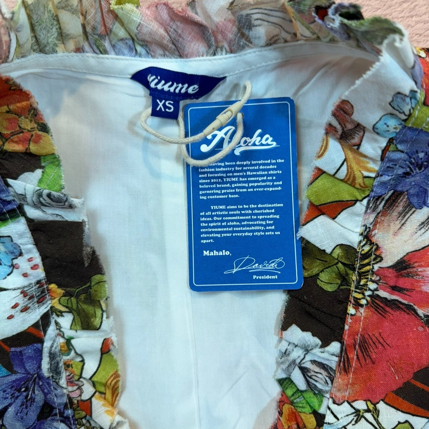 NEW Yiume Women's Size XS Floral Pattern A-Line Sleveless Summer Dress W Pockets