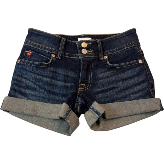 NEW Hudson Women's Size 24 Ruby Mid Thigh Blue Denim Shorts