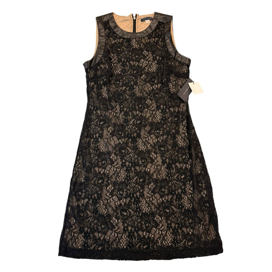 Tommy Hilfiger Black Lace Dress Size 8 Sheath Sleeveless Nude Lined NWT Women's