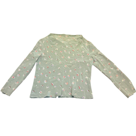 Vintage Bill Atkinson Floral Silk Blouse Women's Size 10