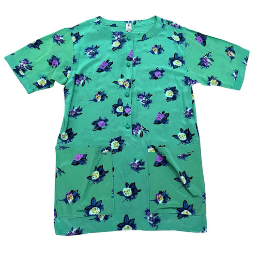 Vintage Ungaro Solo Donna Paris Floral Dress Gruppo GFT USA Size 42 8 Women's