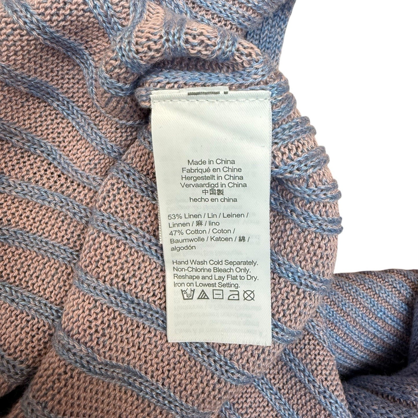 J.Crew Re-Imagined Ribbed Hoodie Sweater XS/S Blue Pink NWT Women's