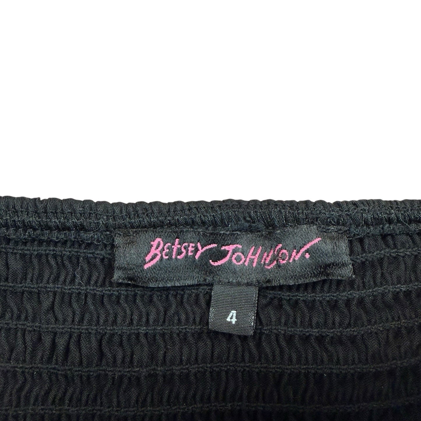 Betsey Johnson Black Strapless Peplum Dress Size 4 Women's