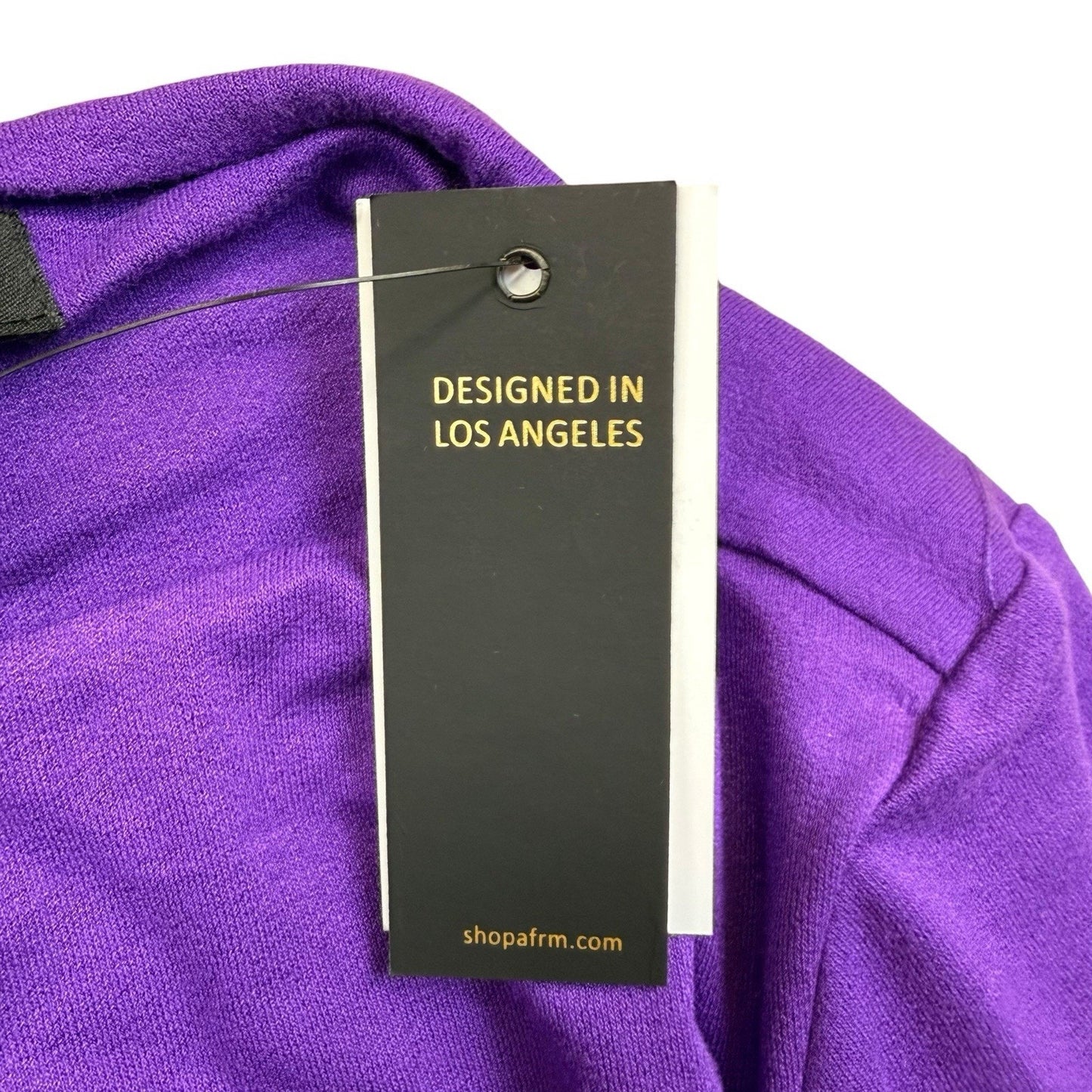 AFRM Purple Long Sleeve Maxi Dress Bodycon NWT Size XS Women's