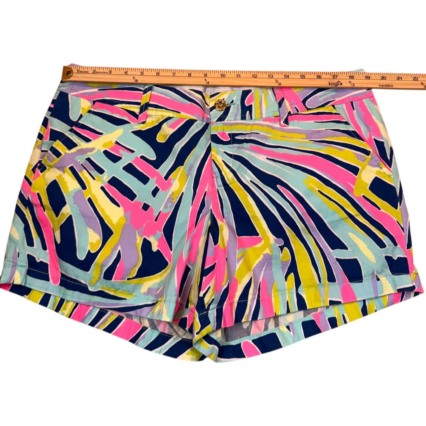Lilly Pulitzer Women's Size 16 Vibrant Print The Callahan Shorts 100% Cotton