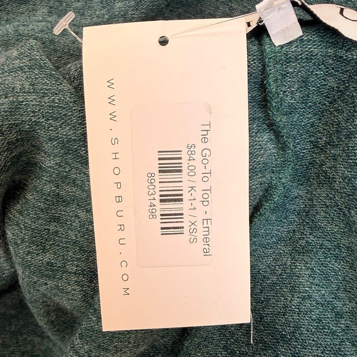 Buru Teal Turtleneck Sweater XS/S Made in USA Layered Hem Women's