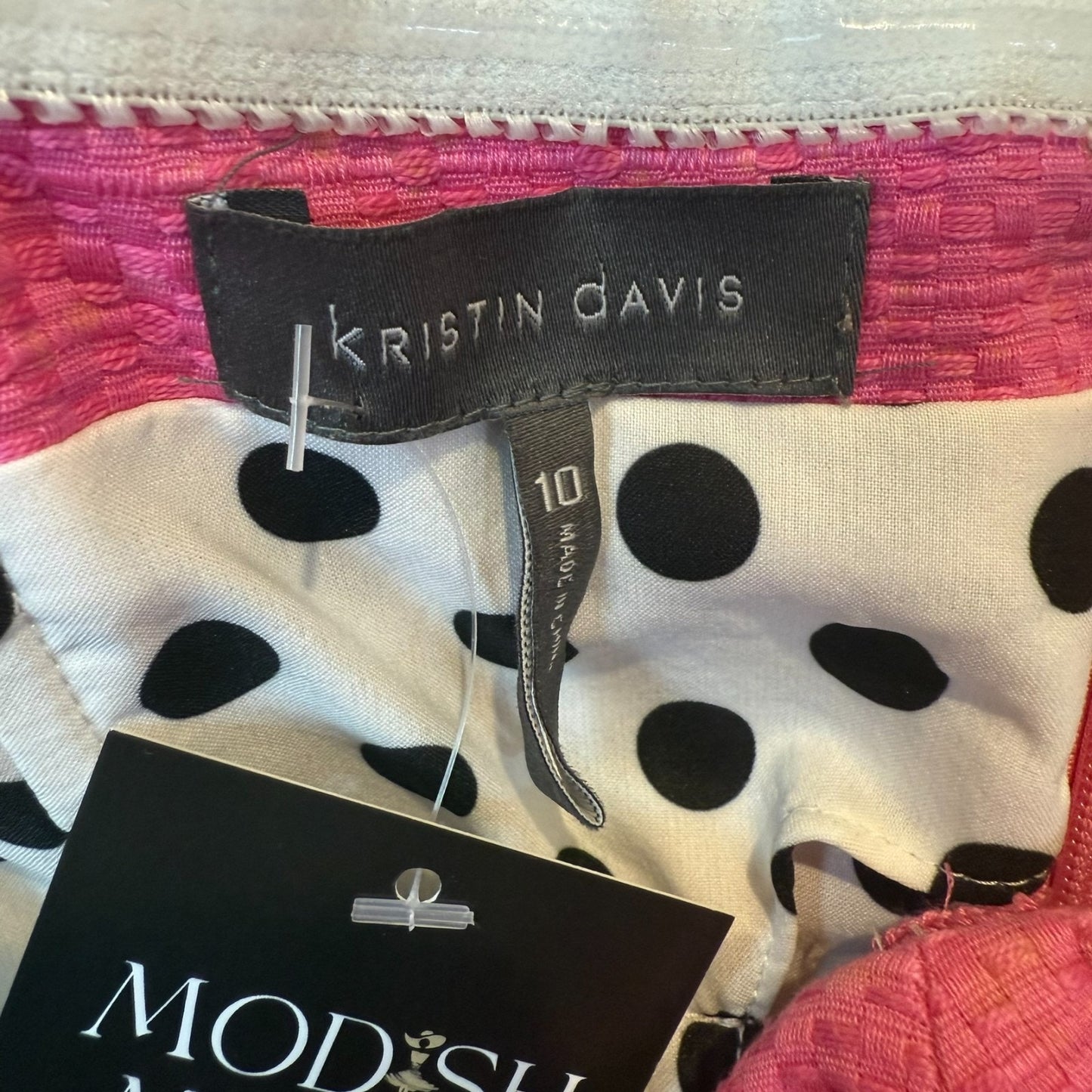 NEW Kristin Davis Women's Size 10 Sheath Hot Pink Zip Strapless Dress