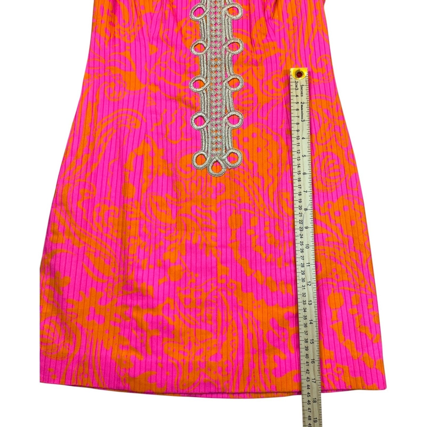 Lilly Pulitzer Women's Size 2 Sleeveless Embellished Sheath Dress 100% Cotton