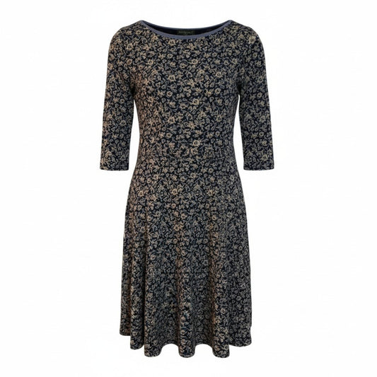 Lauren Ralph Lauren Floral A-Line Dress Women’s Medium 3/4 Sleeve