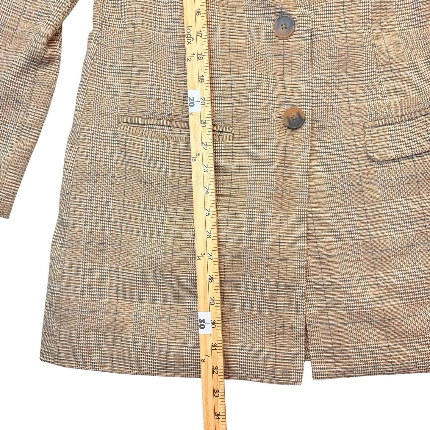BB Dakota Steve Madden Plaid Coat Small Long Blazer Jacket Women's