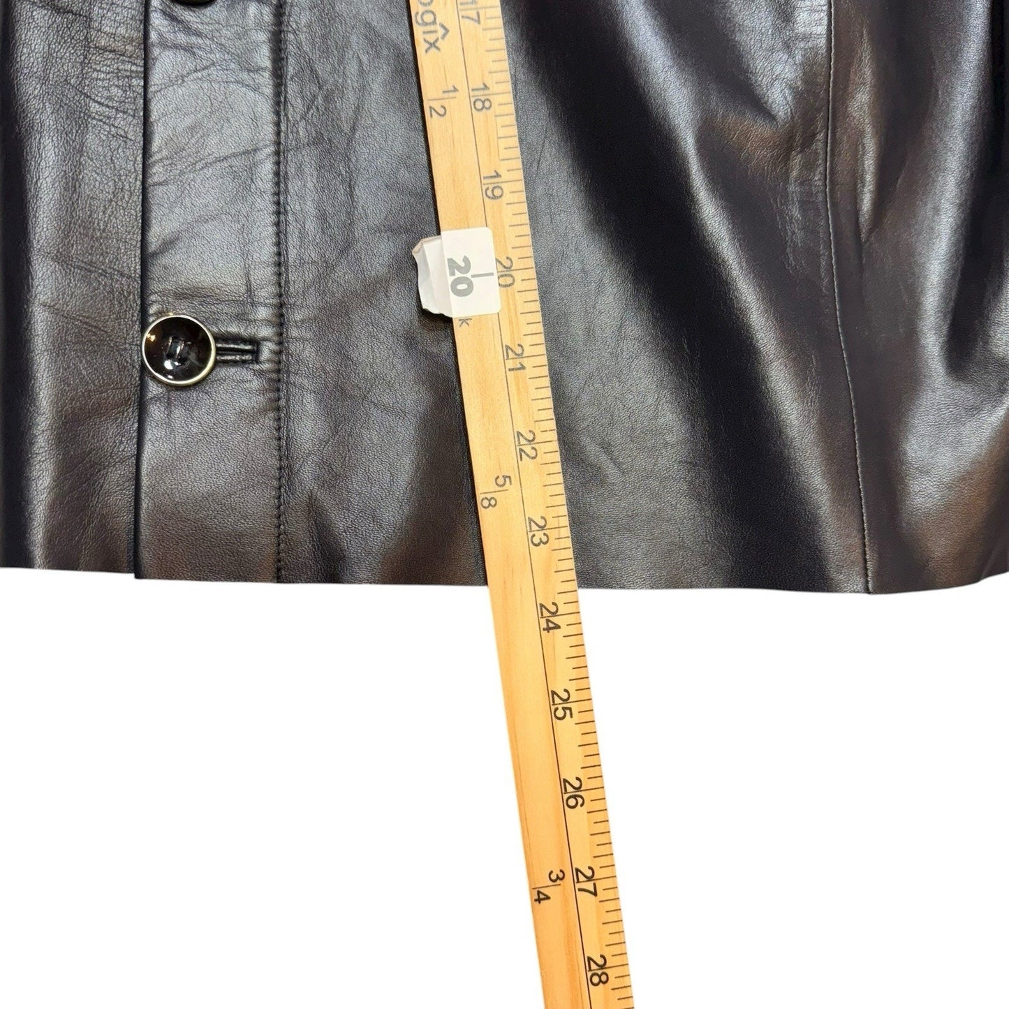 W by Worth Women’s Black Leather Sleeveless Top Size 0 Button Detail Blouse